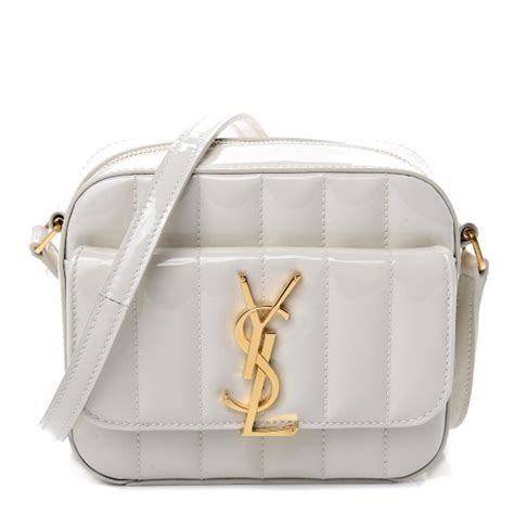 Vicky Toy Monogram Ysl Crossbody Camera Bag, White